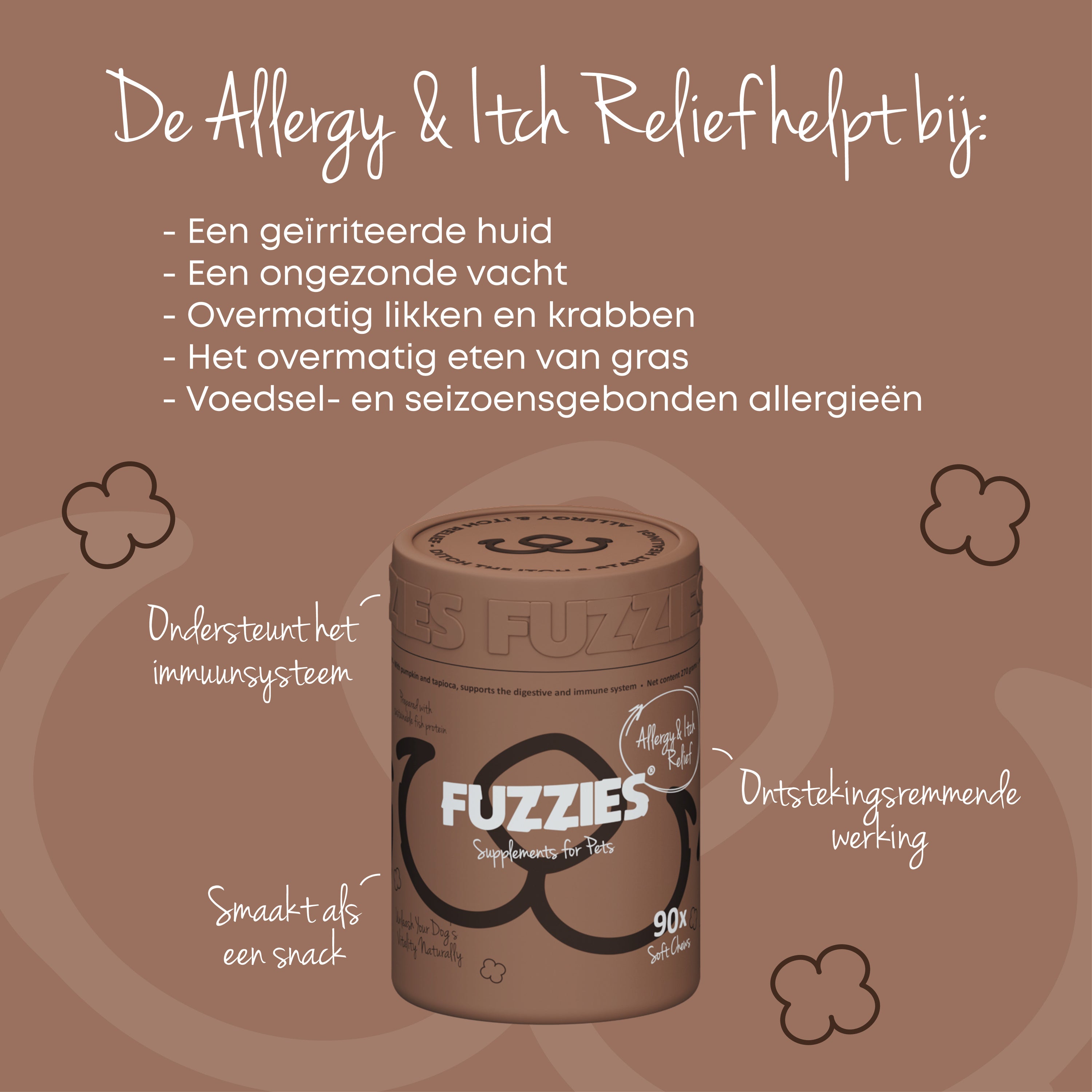 Fuzzies Allergy & Itch relief - Supplement voor hond