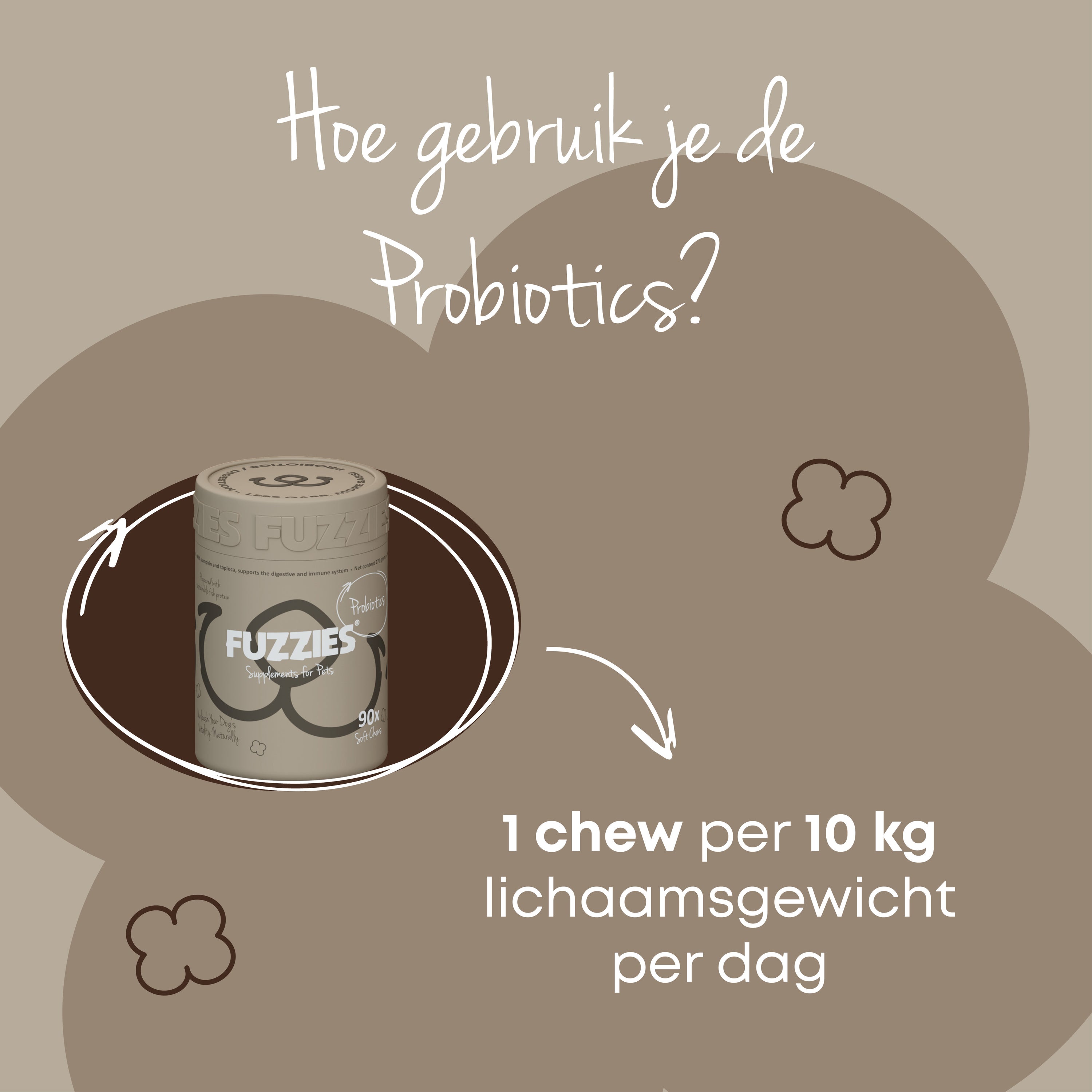 Fuzzies darm Probiotics - Supplement voor hond