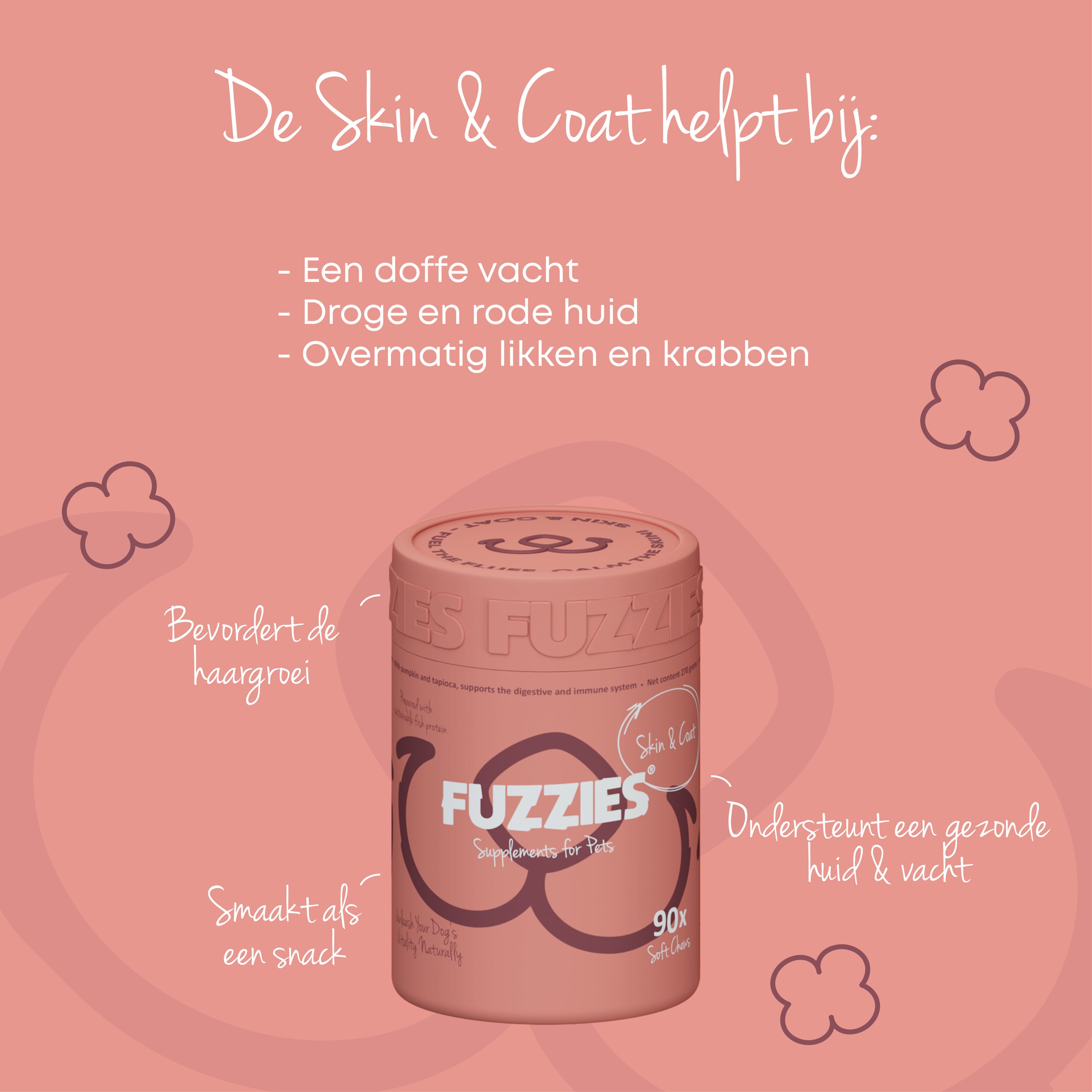 Fuzzies Skin & Coat - Supplement voor hond
